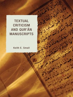 cover image of Textual Criticism and Qur'an Manuscripts